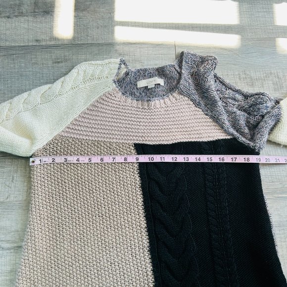LOFT Modern Patchwork Sweater (size M) - Picture 10 of 14